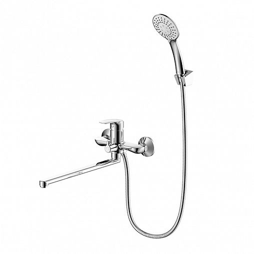 Смеситель для ванны с душем Milardo Rora, с длинным изливом, хром фото