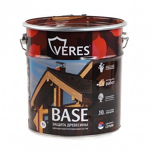Грунтовка по дереву Veres Base, бесцветная, 9 л цена - купить в ...