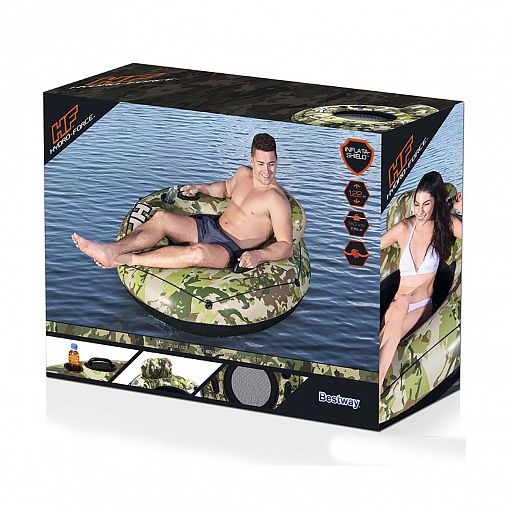 Надувной плот для плавания Bestway Camo Cruiser, 135 см фото
