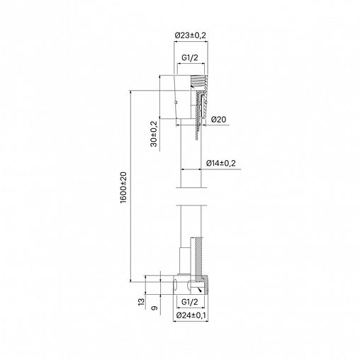 Шланг для душа Milardo 180P160M19, 1,6 м фото