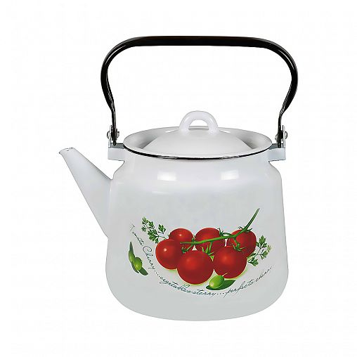 Чайник эмалированный СтальЭмаль, 3,5 л, с декором фото