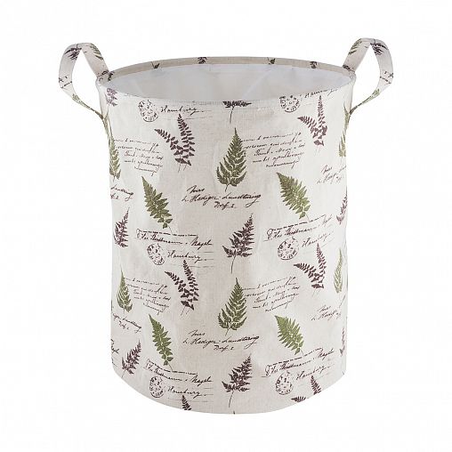 Корзина для белья Рыжий кот TLB-02, тканевая, 54 л 38 x 48 см, листья фото