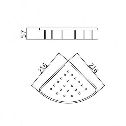 Полка в ванную угловая Fashun A5335-1, хром фото