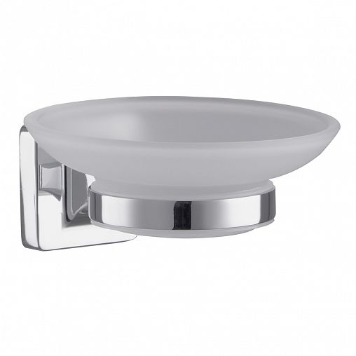 Мыльница настенная Fashun A2602, хром/стекло фото