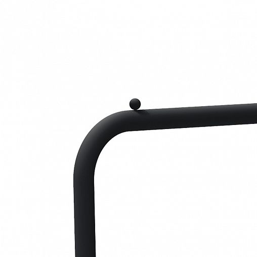 Вешалка напольная гардеробная Nika ВГ1, 2 полки, 151 x 82 x 38,5 см, черный фото