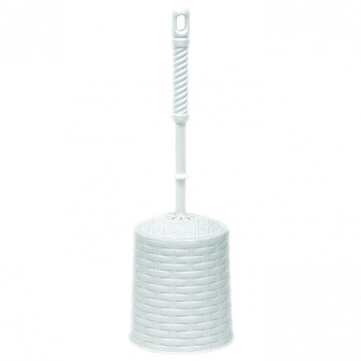 Ершик для унитаза Violet Ротанг, с подставкой, белый фото