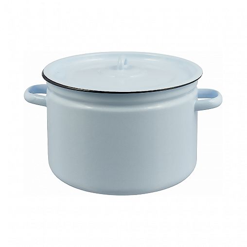 Кастрюля эмалированная СтальЭмаль с крышкой, 7 л фото