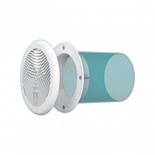 Решетка вентиляционная приточно-вытяжная Era 12,5РПКФ, пластиковая, с фланцем D 125 мм, D 164 мм фото