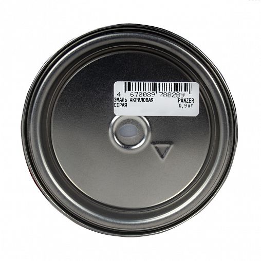 Эмаль акриловая Panzer, полуглянцевая, 0,9 кг, серая фото