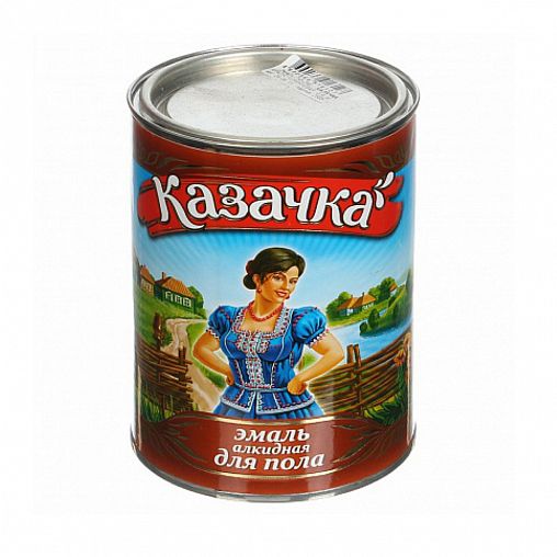 Эмаль ПФ-266 для пола Казачка, глянцевая, 1,9 кг, красно-коричневая фото