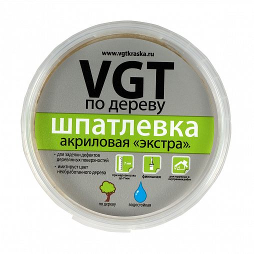 Шпатлевка по дереву VGT Экстра, акриловая, 0,3 кг, береза фото