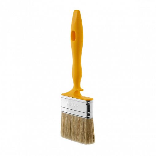 Кисть плоская для эмалей Акор Мастер, смешанная щетина, пластиковая ручка, 75 x 17 мм фото