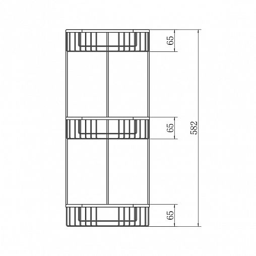 Полка в ванную угловая Fashun A335-2, 3-х ярусная, хром фото