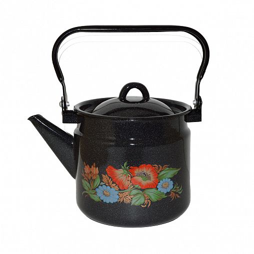 Чайник эмалированный СтальЭмаль, 2 л, с декором фото