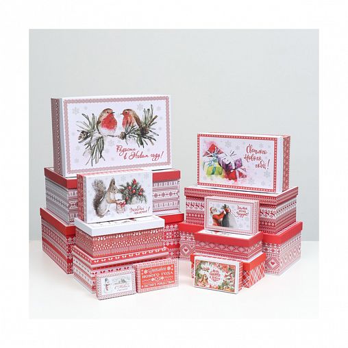 Коробки подарочные Upak Land Скандинавия, набор 15 шт фото