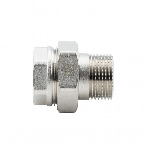 Муфта прямая (американка) латунная никелированная Alato, внутренняя-наружная резьба 1" фото