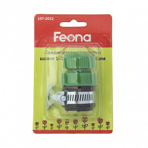 Соединитель для шлангов Feona, с хомутом для труб 16 - 21 мм, 1/2" фото