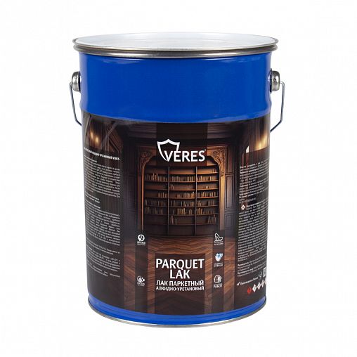 Лак паркетный Veres, алкидно-уретановый, глянцевый, 5 л фото