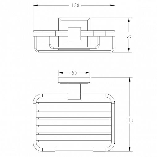 Мыльница настенная Fashun A2602-1-17, графит фото