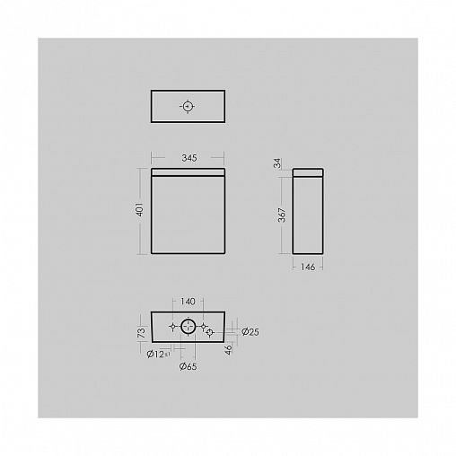 Унитаз напольный ободковый Sanita Luxe Quadro Slim, 64 x 35,3 x 82,5 см, белый фото