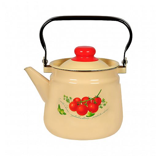 Чайник эмалированный СтальЭмаль, 3,5 л, с декором фото