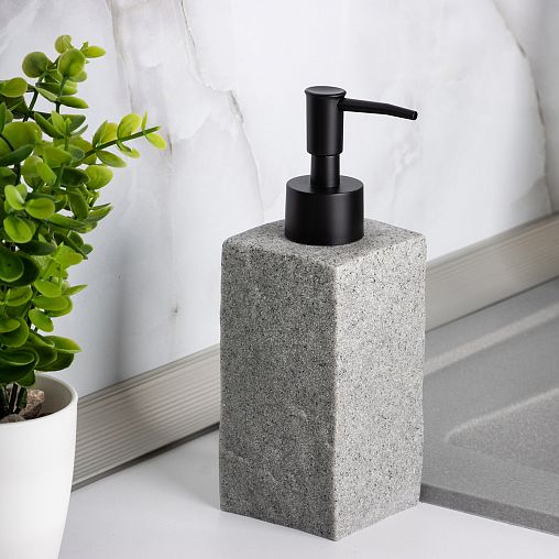 Дозатор для жидкого мыла Leonord Amsterdam, полирезина, серый фото