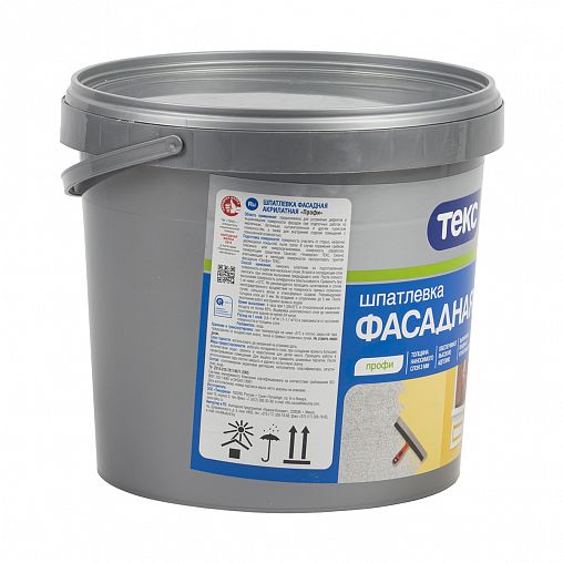 Шпатлевка фасадная Текс Профи, белая, 5 кг фото