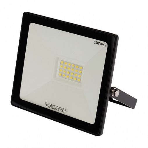 Прожектор светодиодный Rexant, 30 Вт, 6500 К, IP65, черный фото