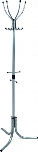 Вешалка напольная Nika Комфорт 4, 4 крючка, 60 x 60 x 180 см, серебряная фото