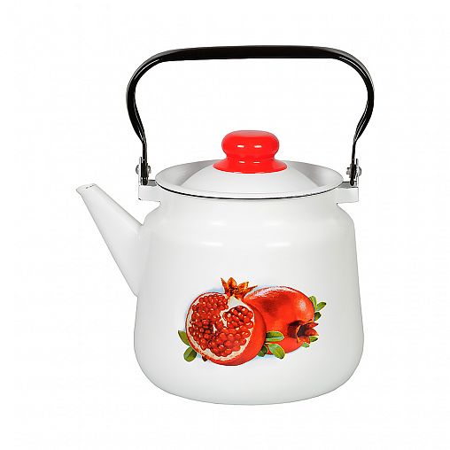 Чайник эмалированный СтальЭмаль, 3,5 л, с декором фото