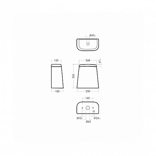 Унитаз напольный ободковый Sanita Лада Комфорт, 62,5 x 34 x 78 см, белый фото