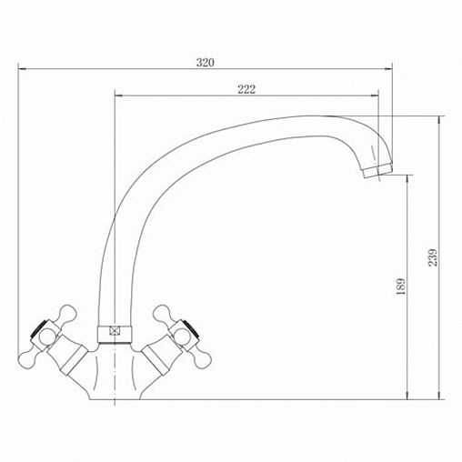 Смеситель для кухни Fashun A4219-2, хром фото