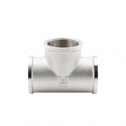Тройник латунный никелированный Alato внутренняя резьба 1 1/2" фото
