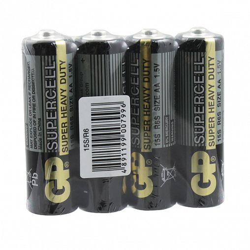 Батарейка GP 15PLEBRA-2S4, типоразмер АА, 4 шт фото