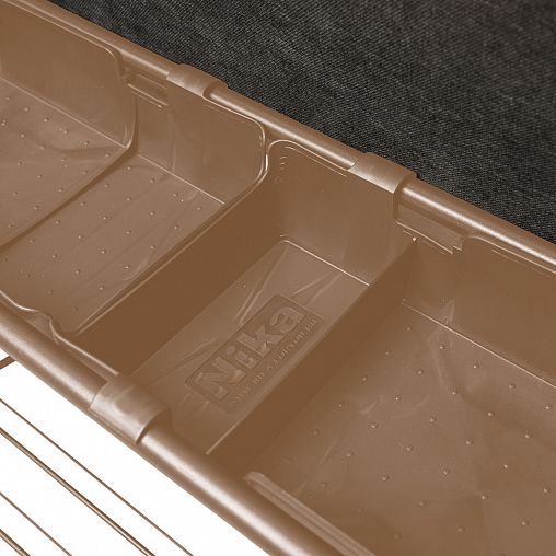 Вешалка напольная Nika, 2 полки, мягкое сиденье, 175 x 82,5 x 33,5 см, коричневый фото