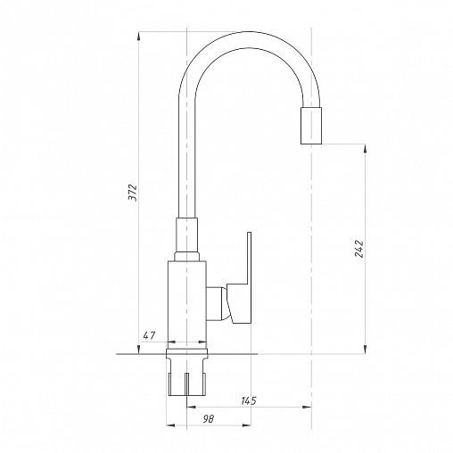 Смеситель для кухни Tsarsberg TSB-732-GR05, с гибким изливом, серый/хром фото