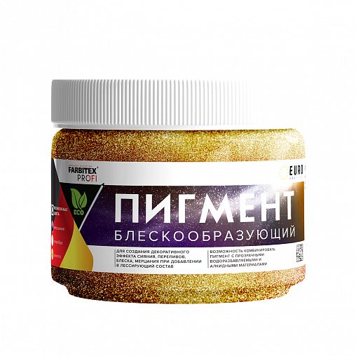Декоративная добавка (блестки) Farbitex Profi, 0,05 кг, золото фото