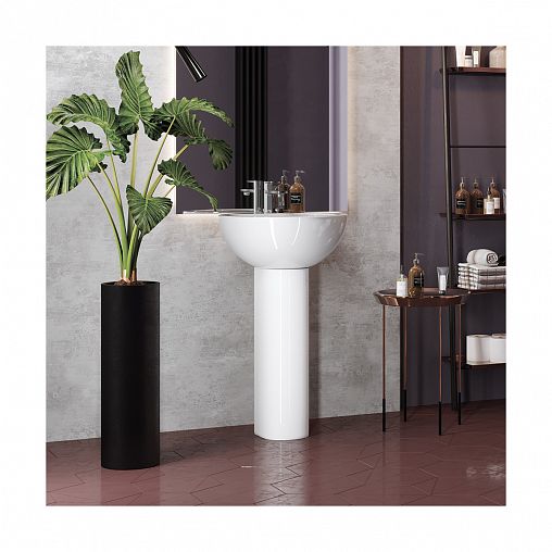 Раковина Sanita Luxe Art 50 ВКС, 49,5 x 46,5 x 26,5 см, белая фото