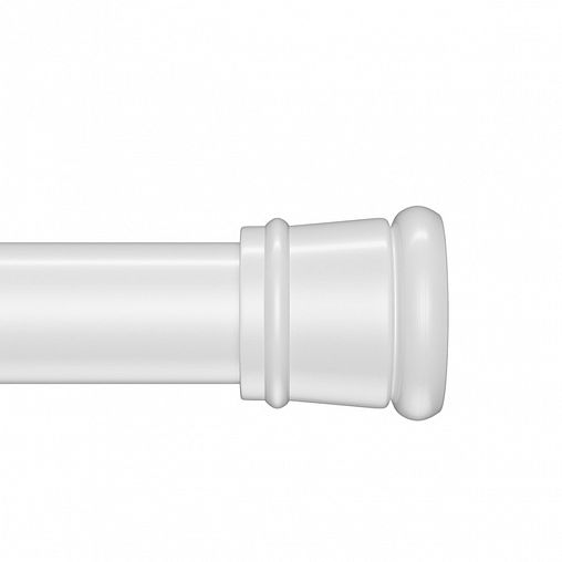 Карниз-штанга для ванной IDDIS, телескопический, алюминиевый, 110 - 200 см, белый фото