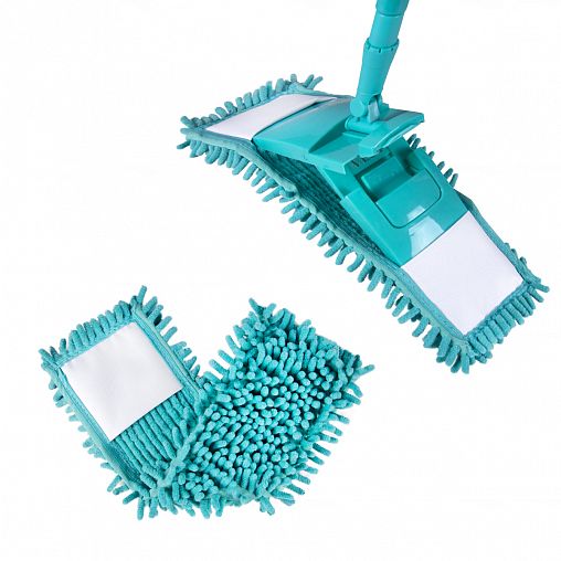 Швабра для пола Рыжий кот MopM4 плоская, насадка из микрофибры фото