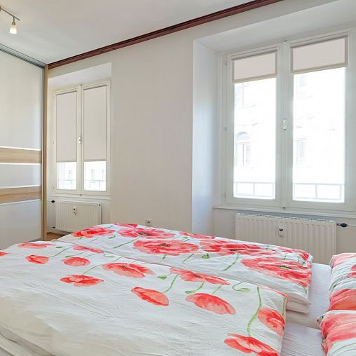 Рулонная штора Decofest Апилера, кремово-бежевая, миниролл, 50 x 160 см фото