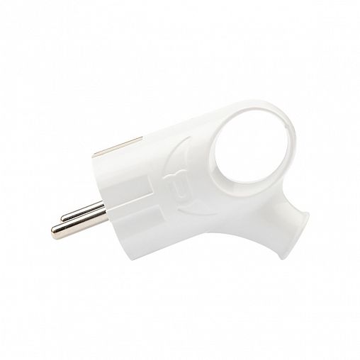 Вилка угловая Rexant Евро 11-8951, с заземлением, 16 A, белая фото