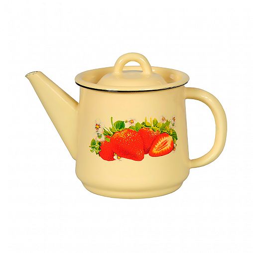 Чайник эмалированный СтальЭмаль, 1 л, с декором фото