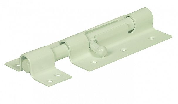 Засов дверной Домарт ЗД-100, белый фото