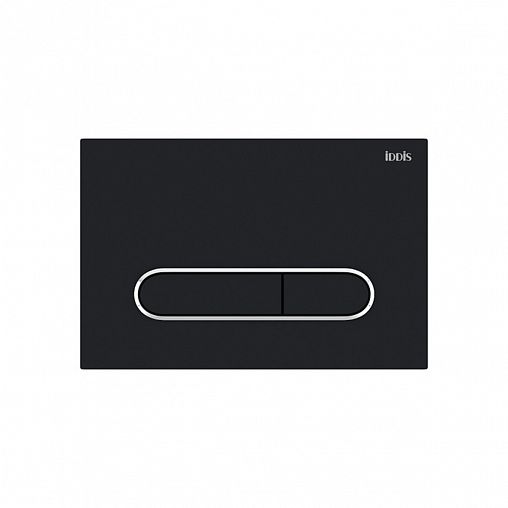 Клавиша для смыва Iddis Unifix, универсальная, 24,5 x 16,5 см, черная матовая фото