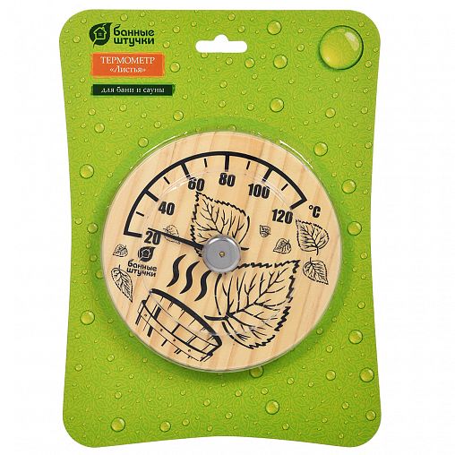 Термометр для бани Банные штучки Листья фото