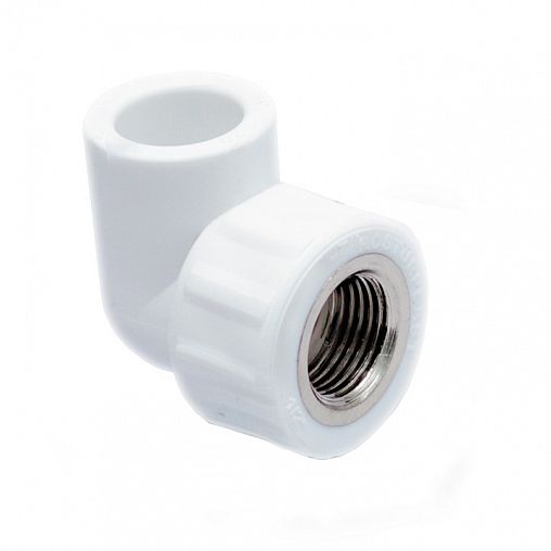 Угол комбинированный полипропиленовый РТП, с внутренней резьбой, 25 x 1/2" фото