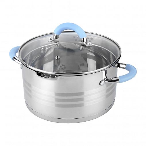 Кастрюля Mallony Melodia с крышкой, нержавеющая сталь, 4,5 л фото