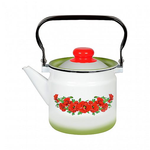 Чайник эмалированный СтальЭмаль 1С25Я, 2 л, с декором фото