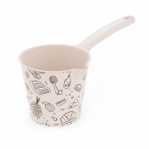 Ковш Альтернатива Русская банька, 1,5 л, бежевый фото